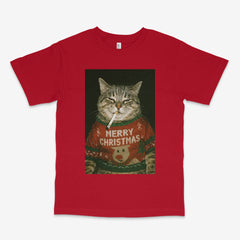 Christmas Cat T Shirt
