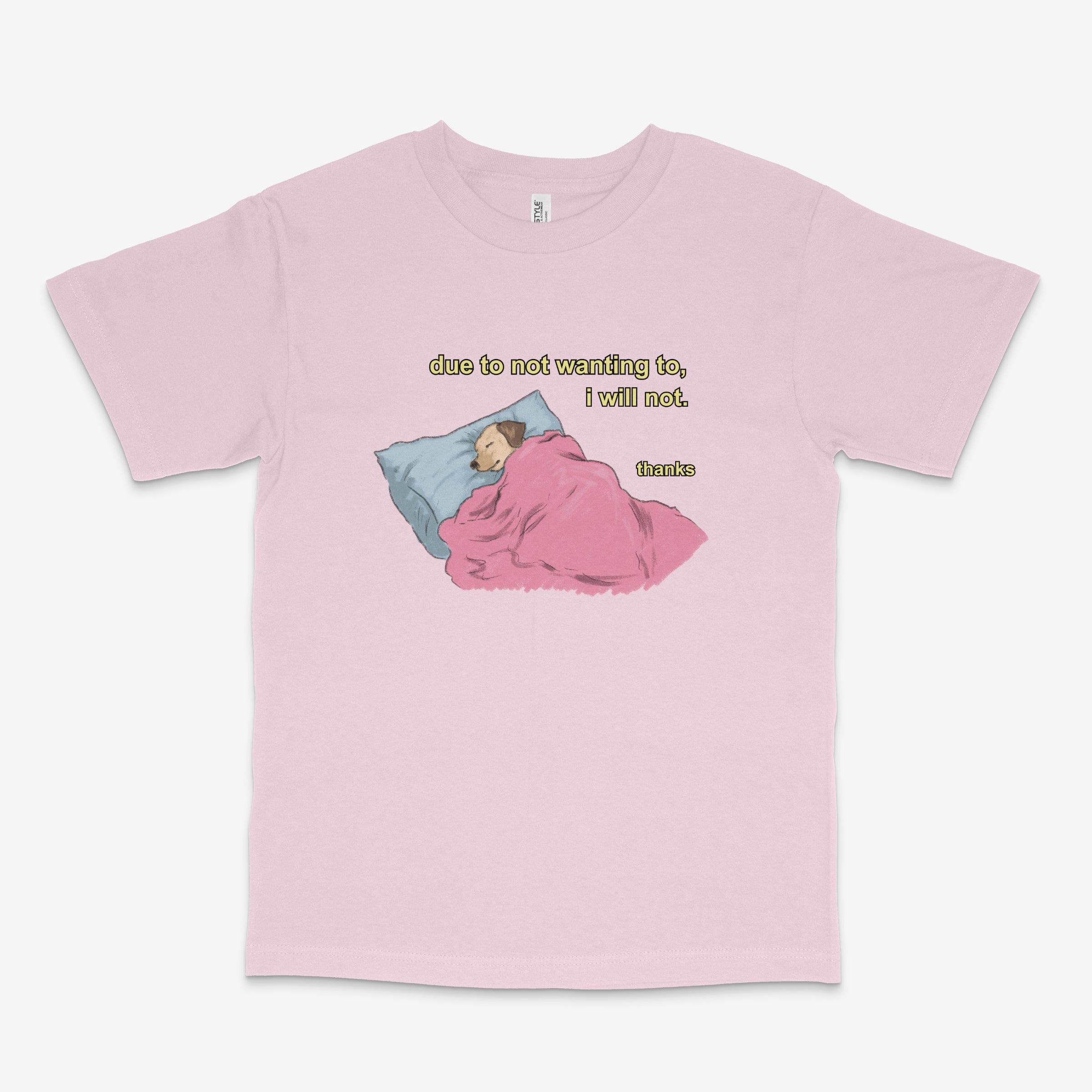 Due To Not Wanting To, I Will Not T Shirt